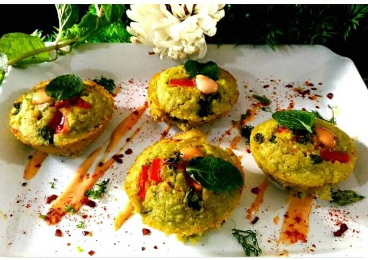 Simple Way to Prepare Homemade Sprout moong and peas savoury muffins