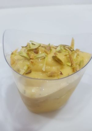 A picture of Aamrakhand mango shrikhand.