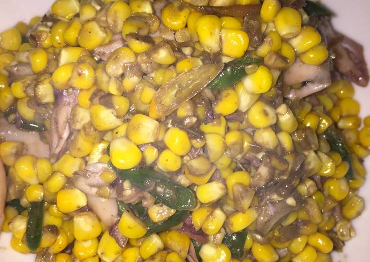 Resep Cumi asin jagung manis Lezat