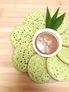 Foto resep Serabi kuah kinca pandan asli