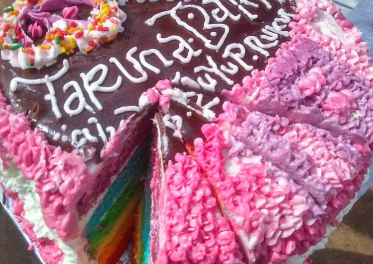 Rainbow cake ultah