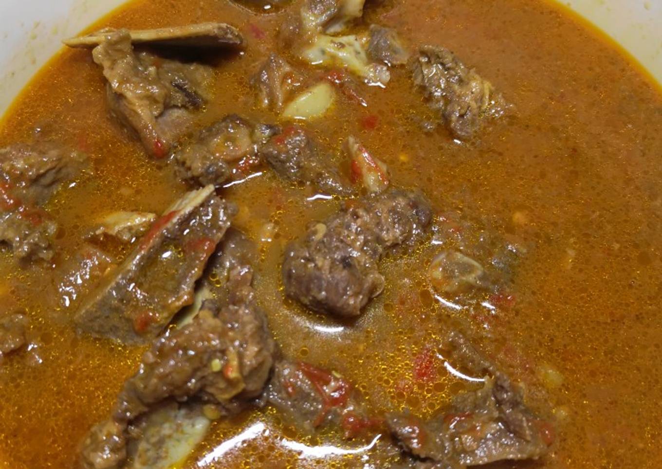Cow ribs pepper soup