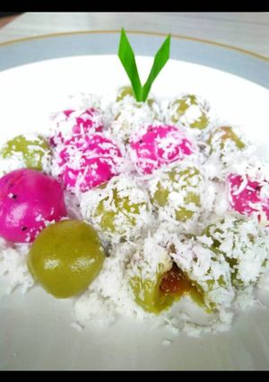 Foto resep Klepon pandan buah naga