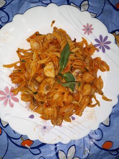 عکسی از دستور پاستا مرغ و قارچ
