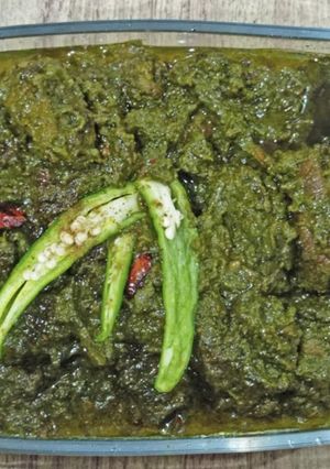 A picture of Palak gosht.
