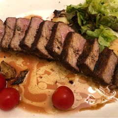 Rib eye steak 🥩 A picture of Rib eye steak 🥩.