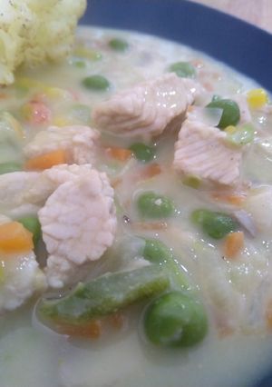 Une photo de Poulet à la king