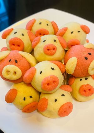 รูปของ คุกกี้หมูน้อยไส้สับปะรด 🐽