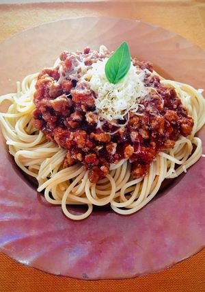 O poză a rețetei Spaghete bolognese.