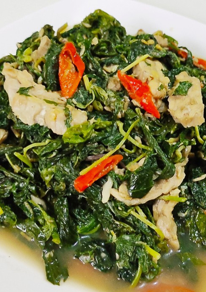 Foto resep Tumis Daun Singkong