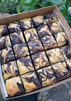 Foto resep Fudgy cheese brownies