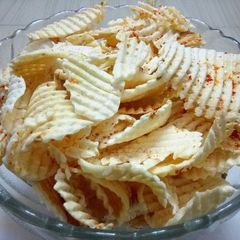 A picture of Homemade Potato Waffers.
