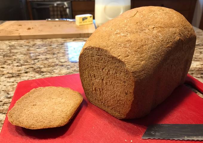 Fat Free 100% Whole Wheat Bread (Bread Machine)