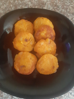 A picture of Mashed Potato and Butternut Cakes.