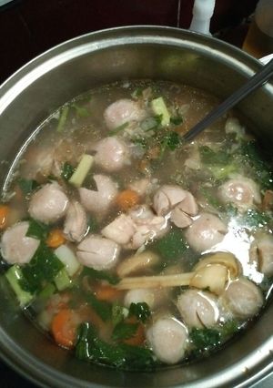 Foto resep Sup Ayam Bakso Gampang