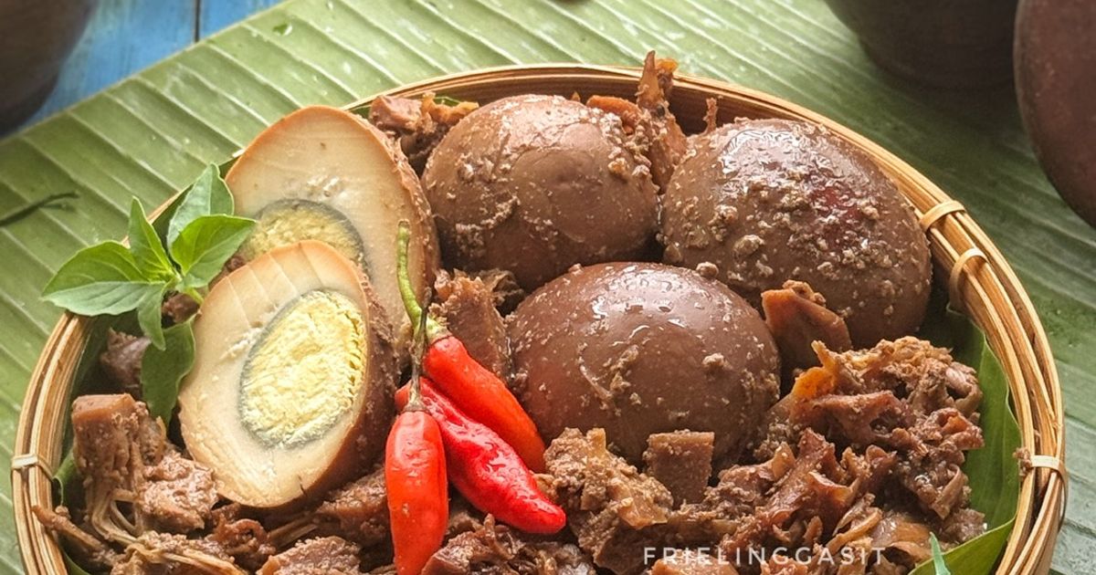 Gudeg Rice Cooker, dengan Kecap Manis dan Susu Evaporasi