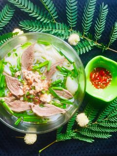 Hình của món Hủ tiếu tim heo.