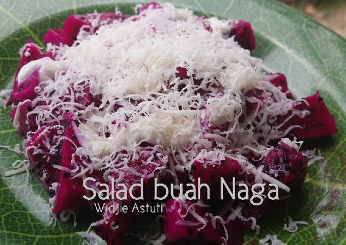 Salad Buah Naga #SaladAction foto resep utama