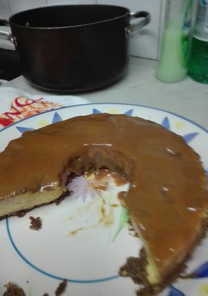 Una foto de Chocoflan o torta imposible