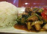 Una foto de col china pollo