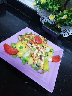 صورة لوصفة بيتزا الجلاش اللايت بالجبنة 😋.