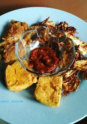 Foto resep Kol goreng + Tahu goreng + Ayam goreng + Sambal Terasi