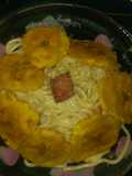 Spaguettis con chuletas