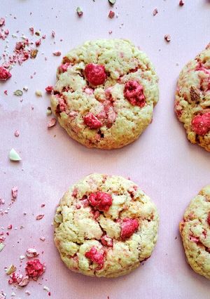 Une photo de 🎀Cookies aux pralines roses🎀