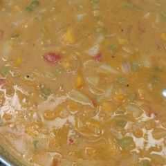 Mixed vegetable gravy A picture of Mixed vegetable gravy.