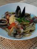 Linguine cu fructe de mare (vongole și cozze)