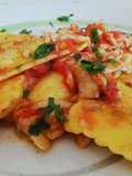 Grouper Ravioli with Fresh Cherry Tomatoes