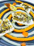 Branzino agli Aromi su Crema di Patate e Carote