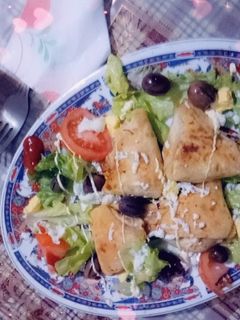 صورة لوصفة مثلثات شاورما الدجاج