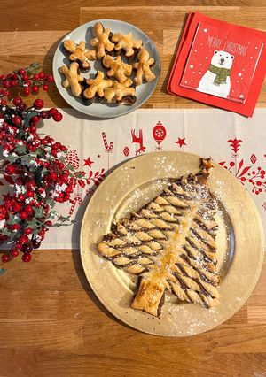 Une photo de Sapin feuilletée au nutella