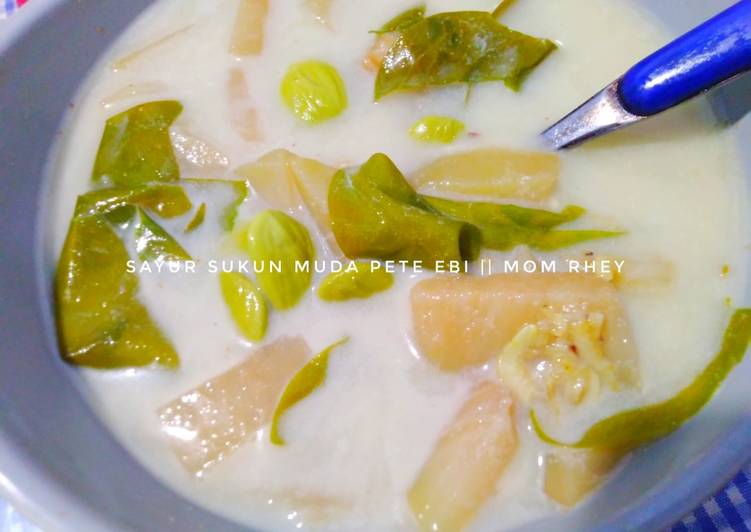 Resep: saat makan malamSayur Sukun Muda Pete Ebi