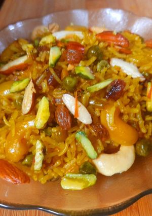 A picture of Mishti Pulao.