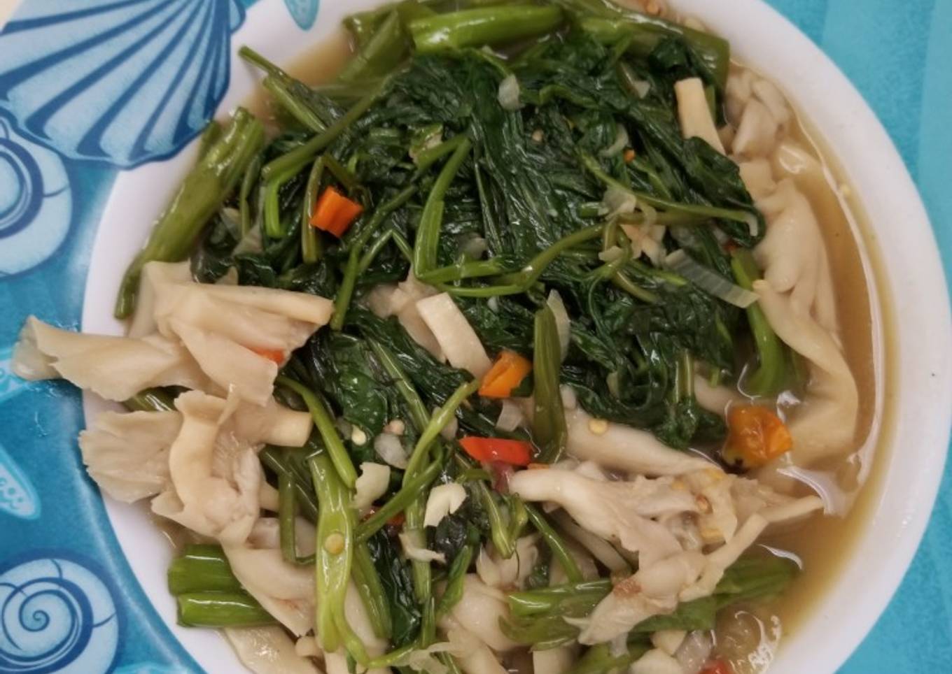 Tumis Kangkung Jamur