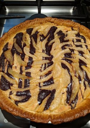 Une photo de Tarte poire-chocolat