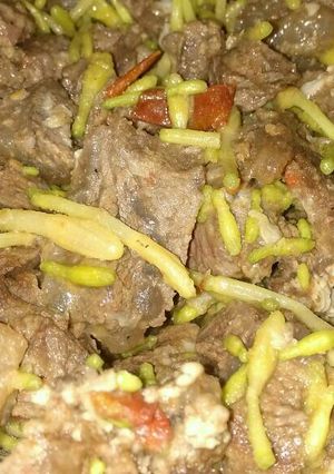 Foto resep Tumis Tetelan Sapi Bunga Pepaya