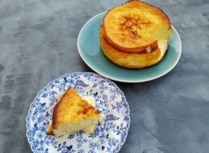 Una foto de Tarta de queso (manchego y camembert)