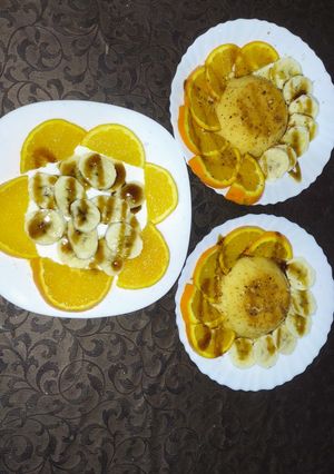 صورة لوصفة صحن فواكه وفلان كراميل