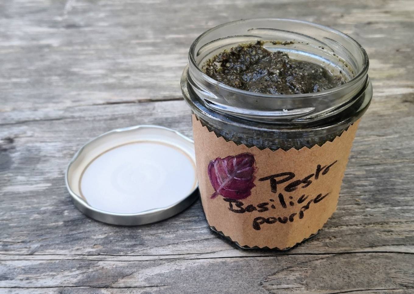 Pesto de basilic (pourpre) recette facile