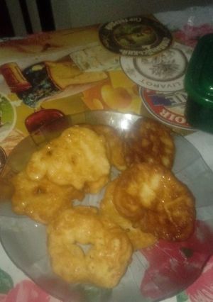 Una foto de Buñuelos con miel de caña