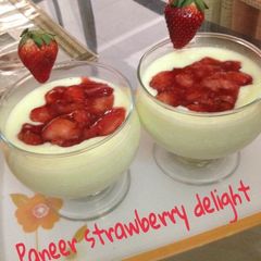 A picture of Paneer strawberry delight.