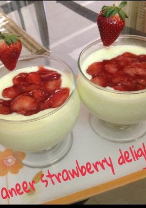 A picture of Paneer strawberry delight.