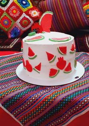 عکسی از دستور کیک و ژله یلدایی