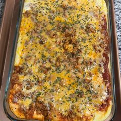 A picture of Steve's Ground Turkey and Cheese Lasagna.