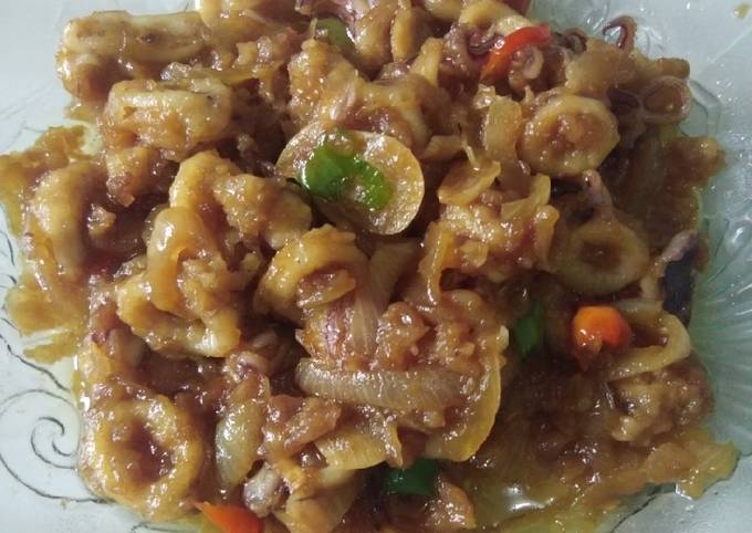 Cara Gampang Menyiapkan Cumi goreng mentega yang Enak