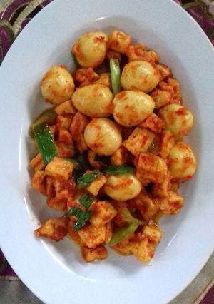 Foto resep Puyuh tahu balado