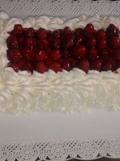 Una foto de Postre de frutillas